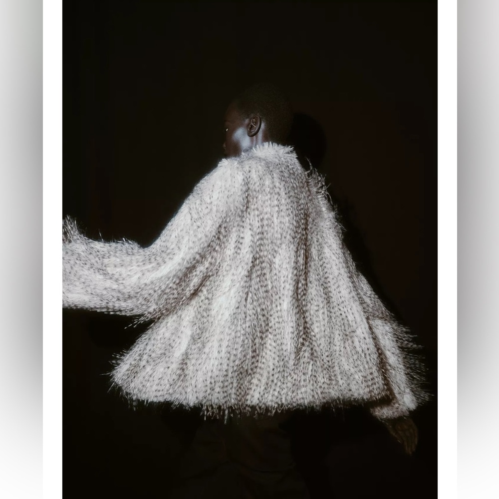 ZARA SHORT FAUX FUR COAT - Picture 14 of 16
